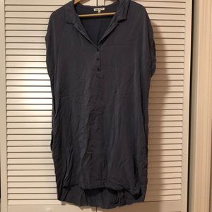 Flowy Half-Button Down Dress (w/ pockets!)